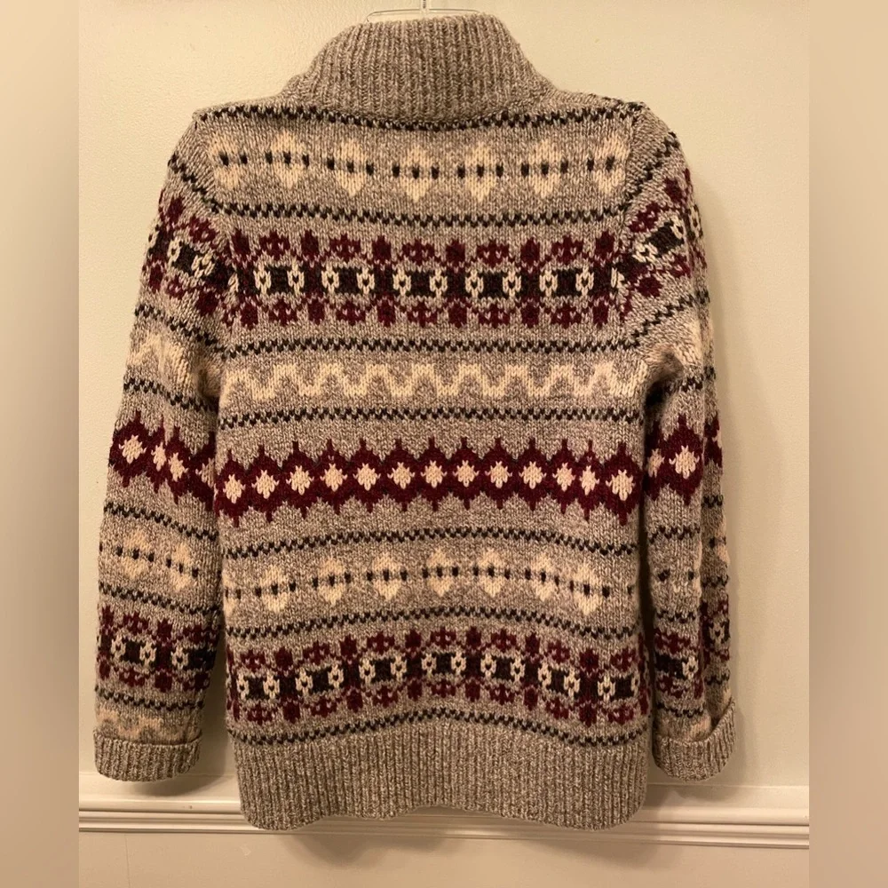 L.L. Bean 100% Lambswool Full Zip Cardigan Size Extra Small
